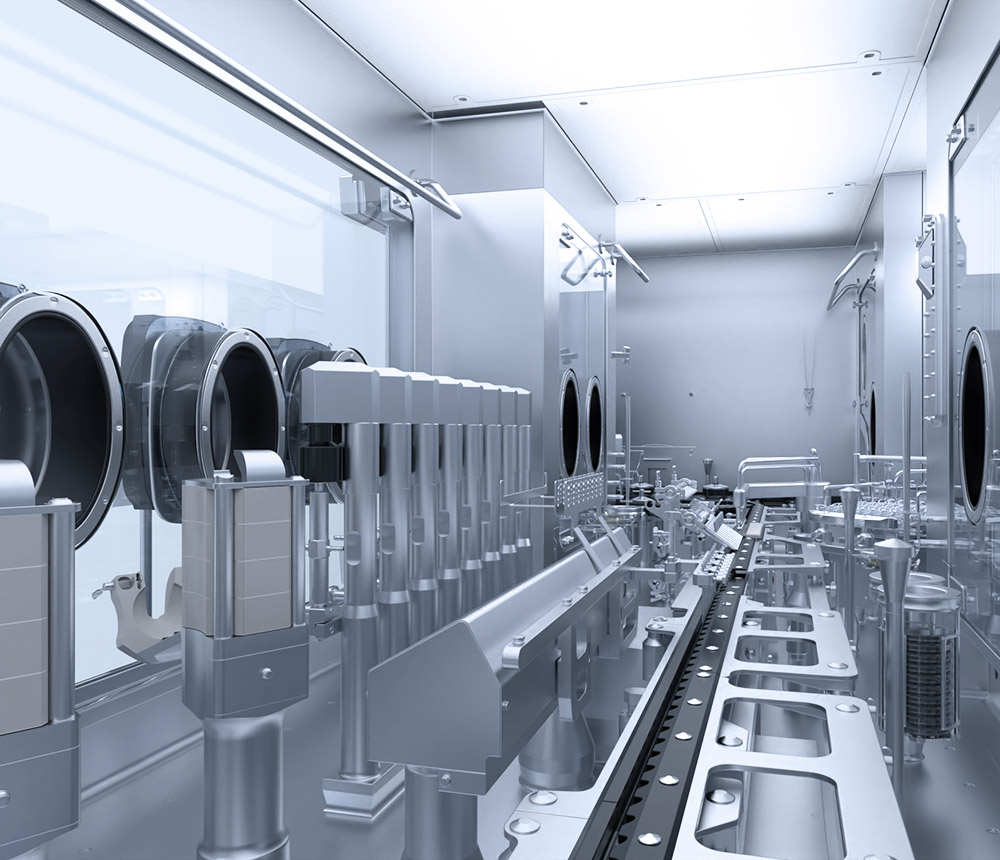 Integrated vial filling